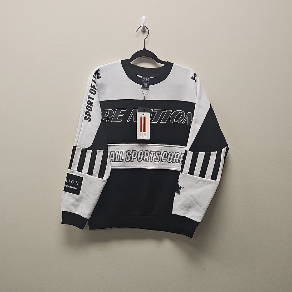 P.E Nation Black and White Sweater